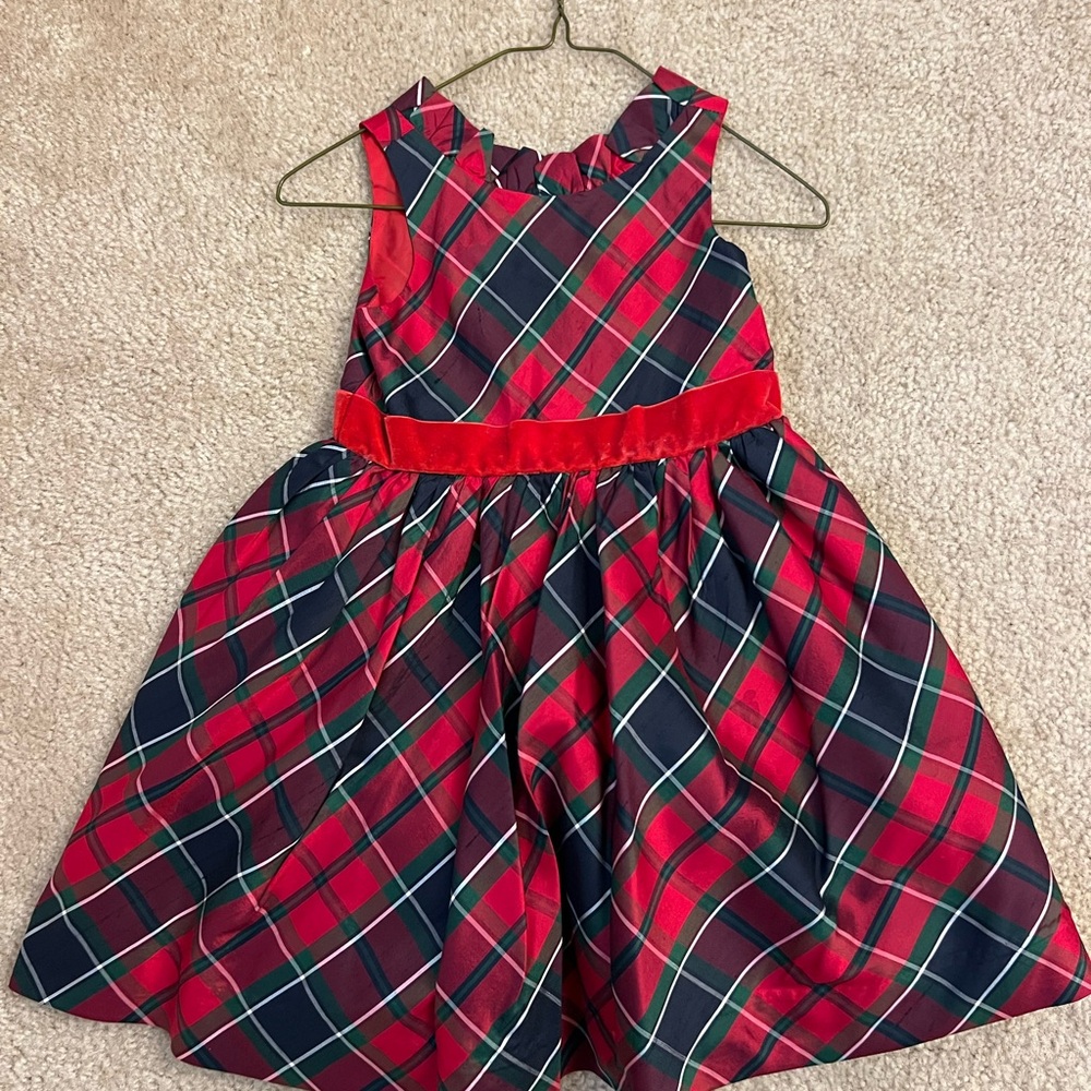 Janie and Jack Red and Green Plaid Dress